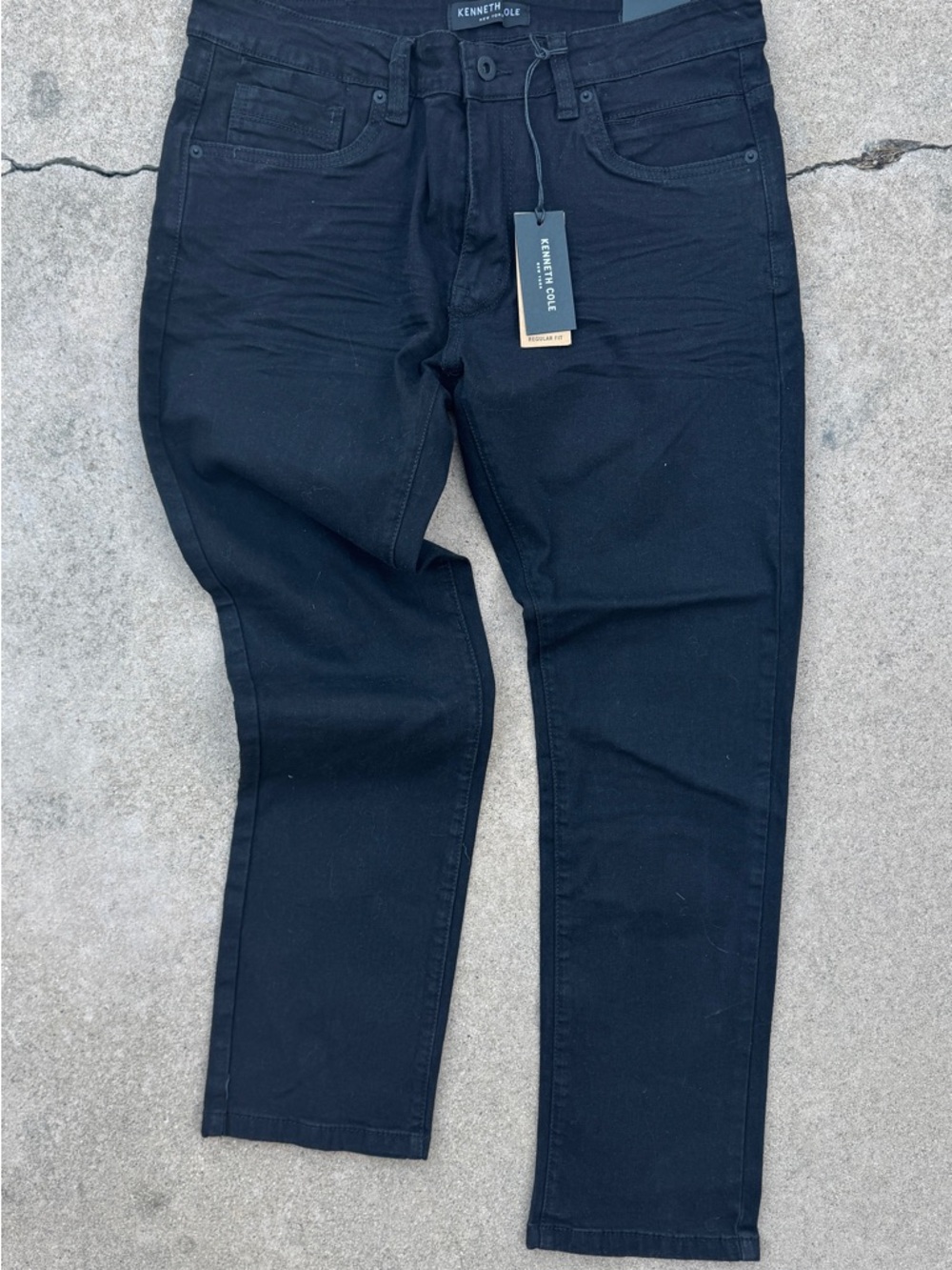 Kenneth Cole Slim Straight Jeans in Black